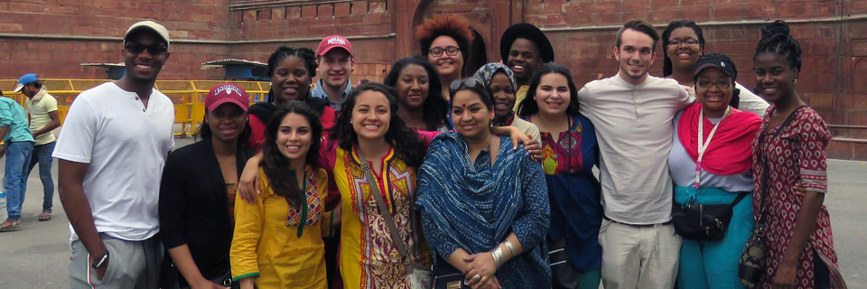 Chesley Swann and a group of OVPDEMA Overseas Studies and Scholarship Program students visit India. 