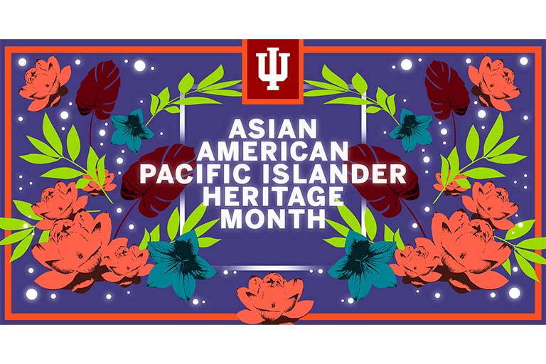 White text on red background that says celebrate asian pacific islander heritage month.